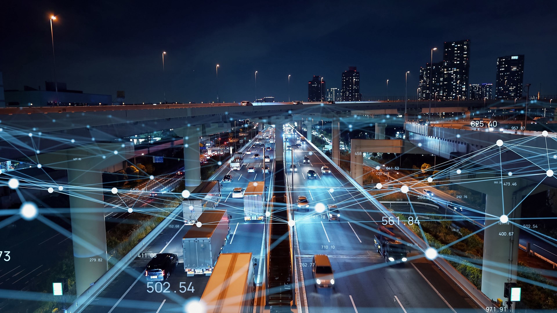 Transportation and technology concept. ITS (Intelligent Transport Systems). Mobility as a service.Telecommunication. IoT (Internet of Things). ICT (Information communication Technology).